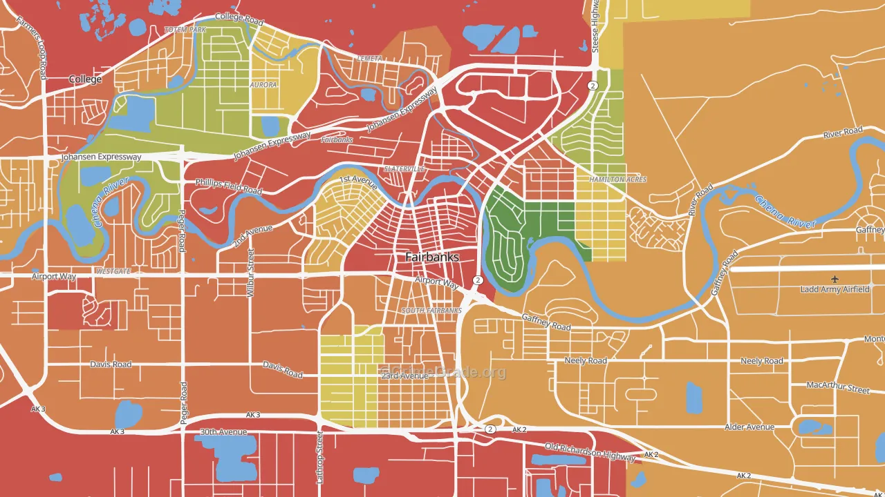 99701, AK Map of Theft Rates