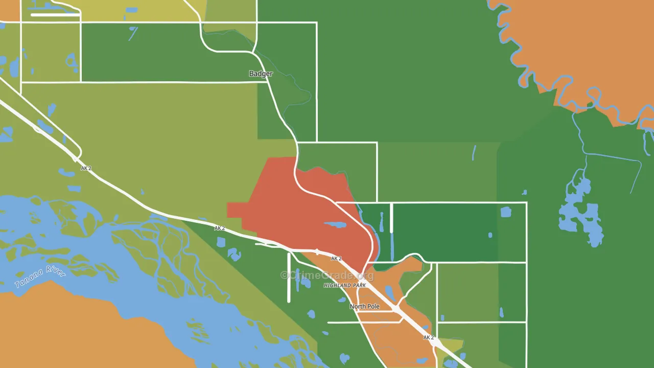 99705, AK Map of Theft Rates