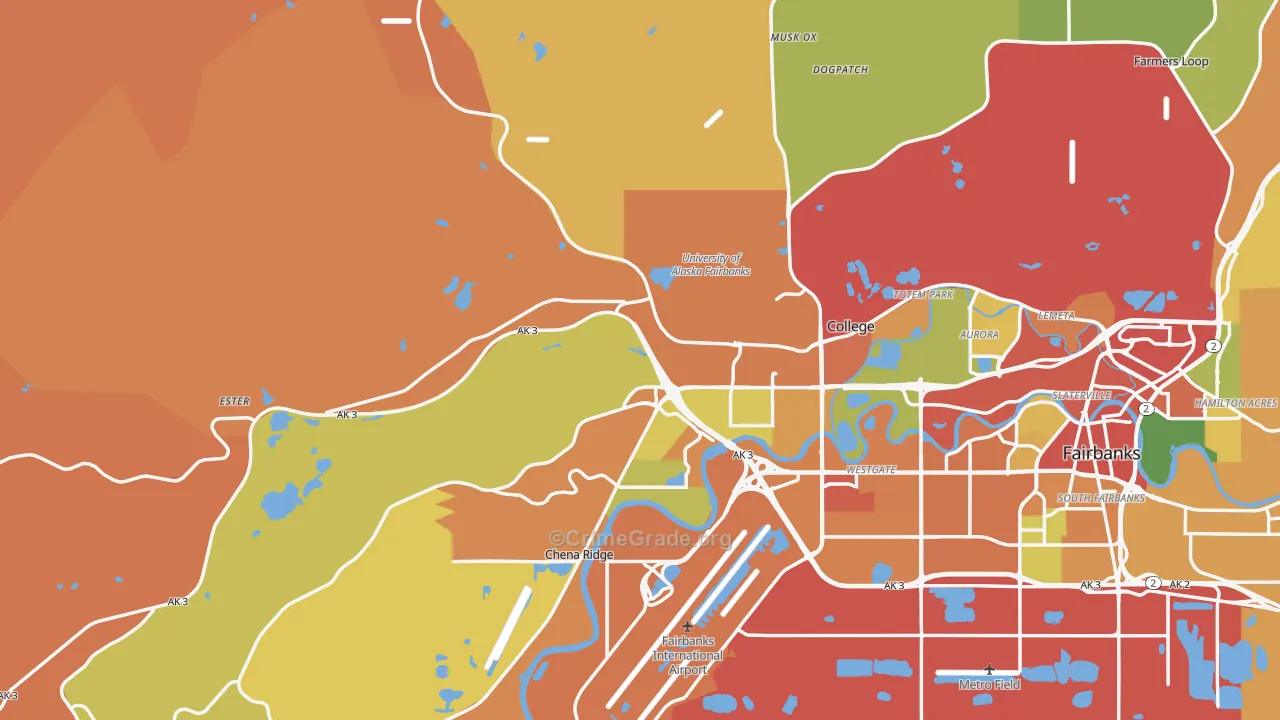 99709, AK Map of Theft Rates
