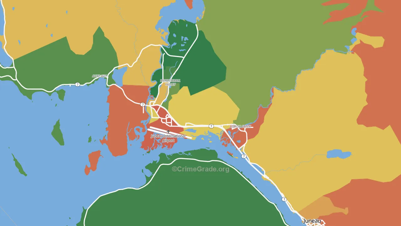 99801, AK Map of Theft Rates