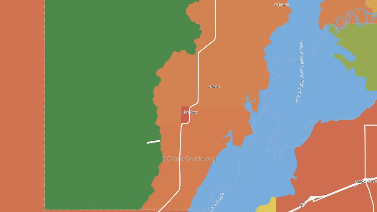 Aberdeen, ID Map of Theft Rates