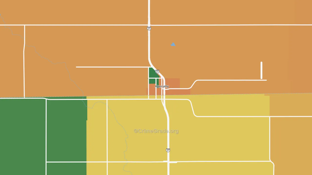 Abernathy, TX Map of Theft Rates