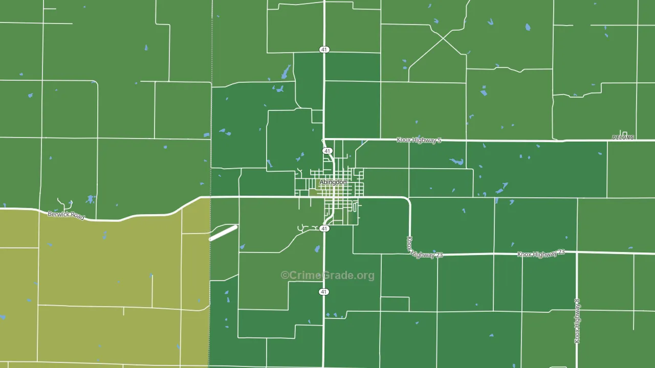 Abingdon, IL Map of Theft Rates