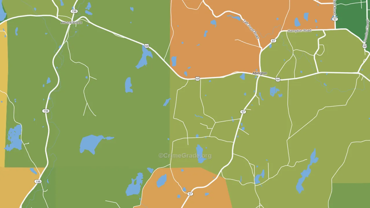 Abington, CT Map of Theft Rates