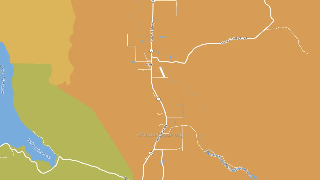 Acme, WA Map of Theft Rates