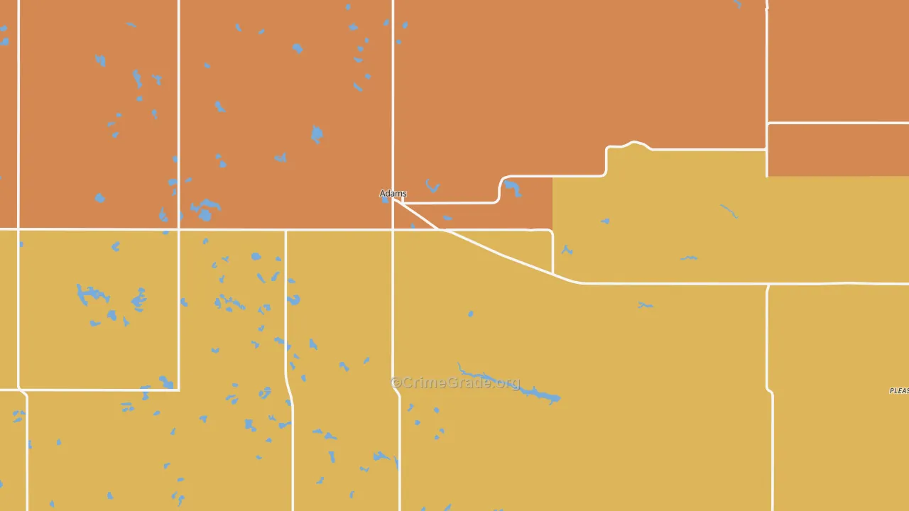 Adams, ND Map of Theft Rates
