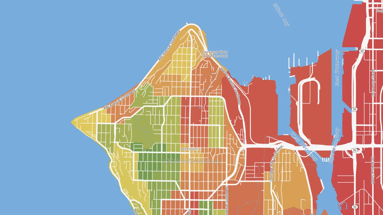 Admiral, Seattle, WA Map of Theft Rates