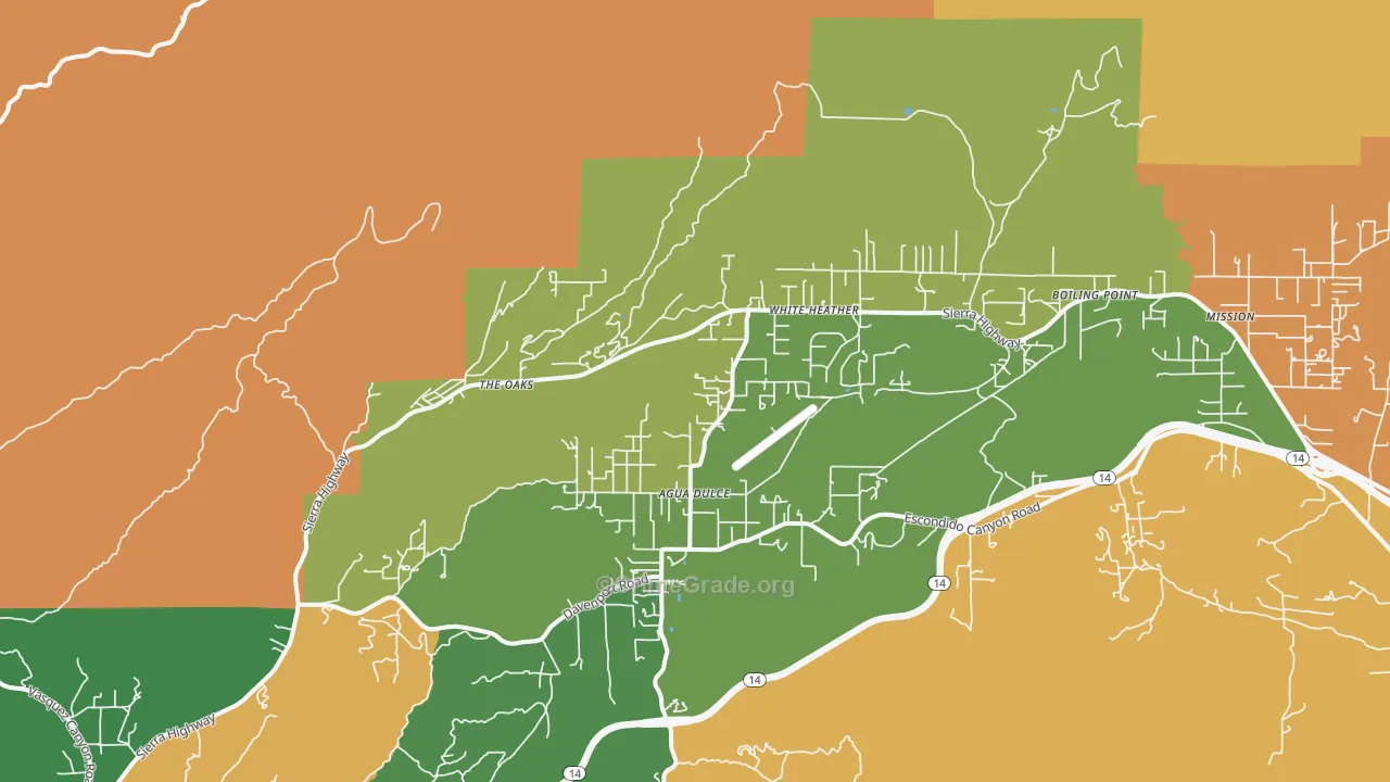 Agua Dulce, CA Map of Theft Rates