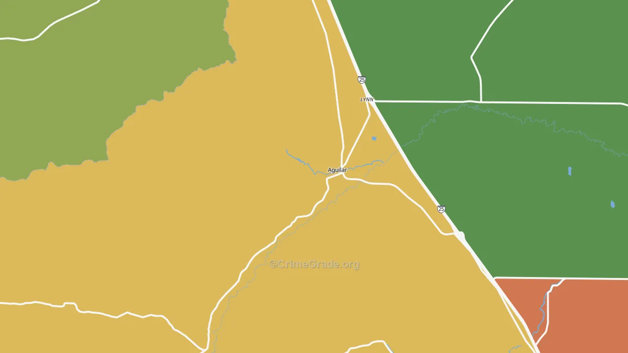 Aguilar, CO Map of Theft Rates