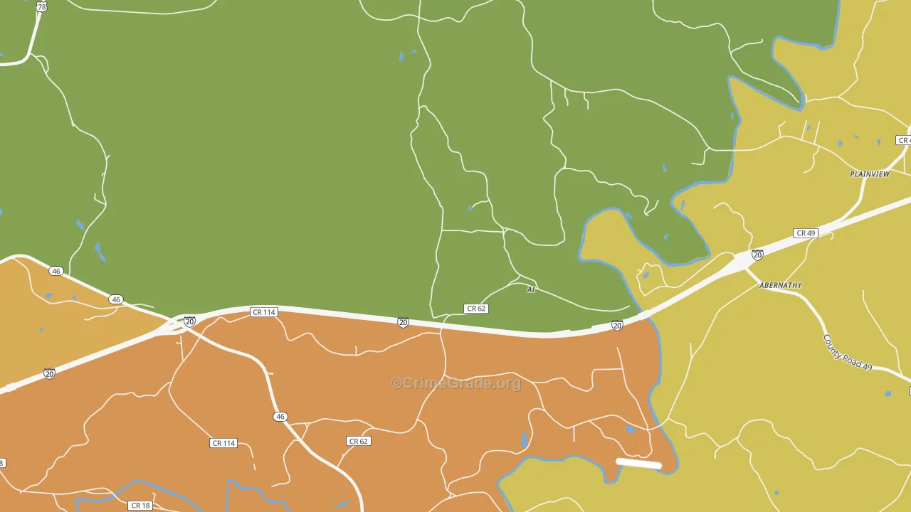 Ai, AL Map of Theft Rates