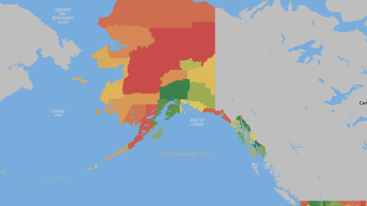 Alaska Map of Theft Rates