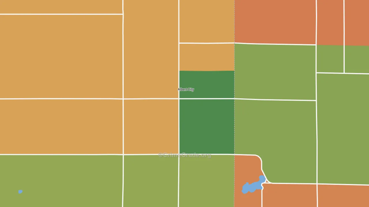 Albert City, IA Map of Theft Rates