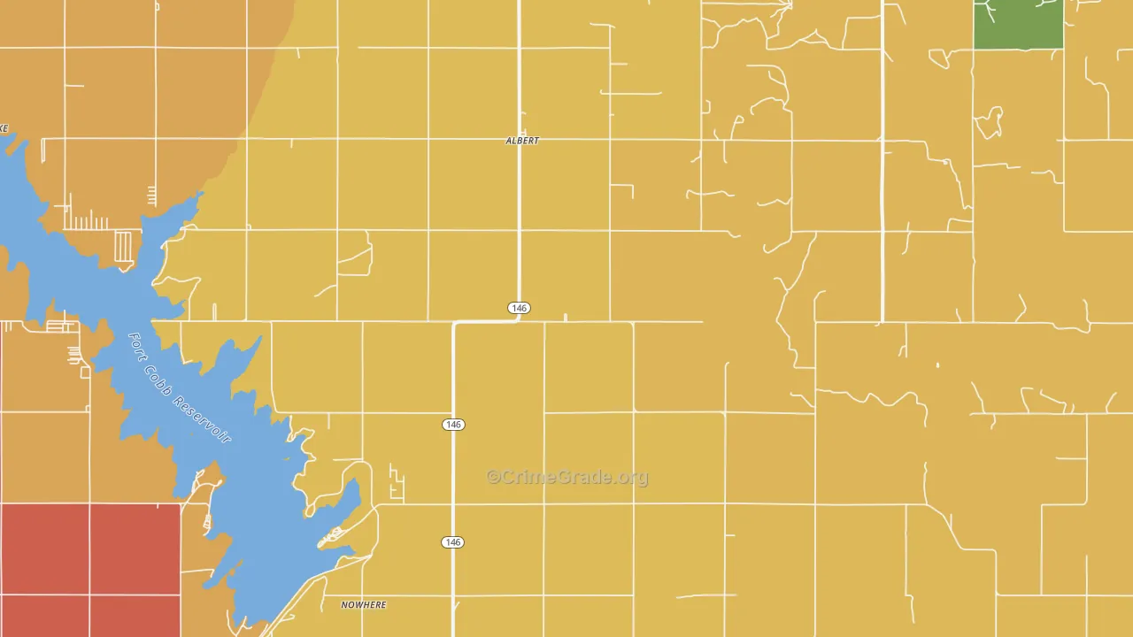 Albert, OK Map of Theft Rates