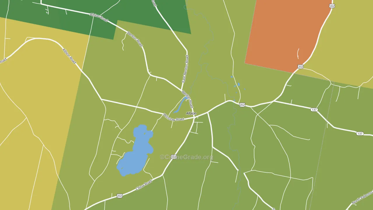 Albion, ME Map of Theft Rates