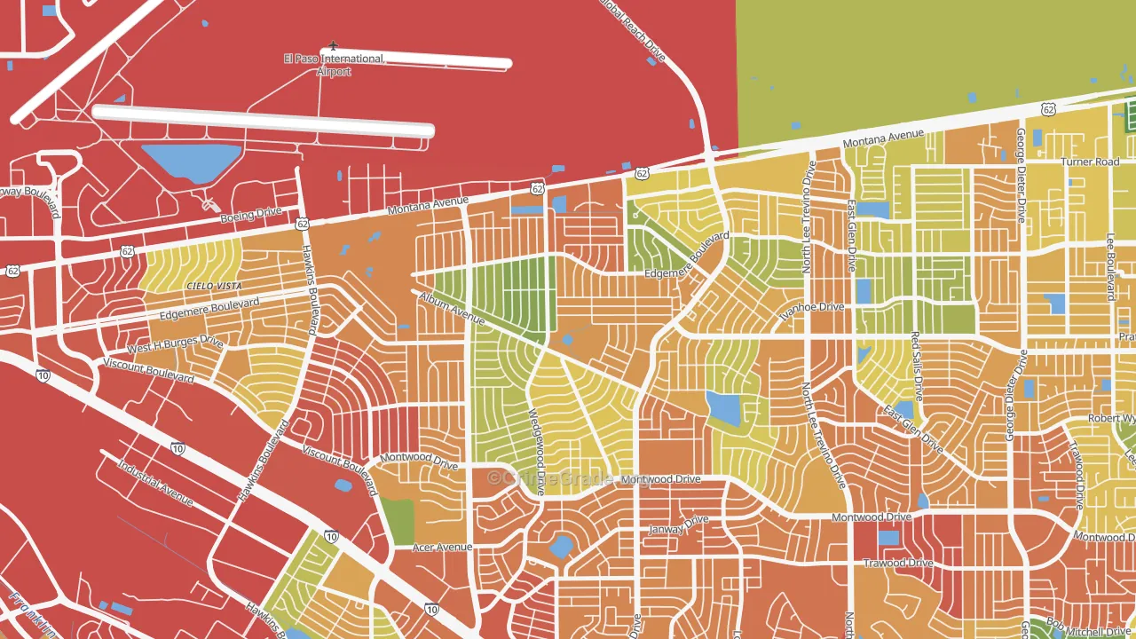 Album Park, El Paso, TX Map of Theft Rates
