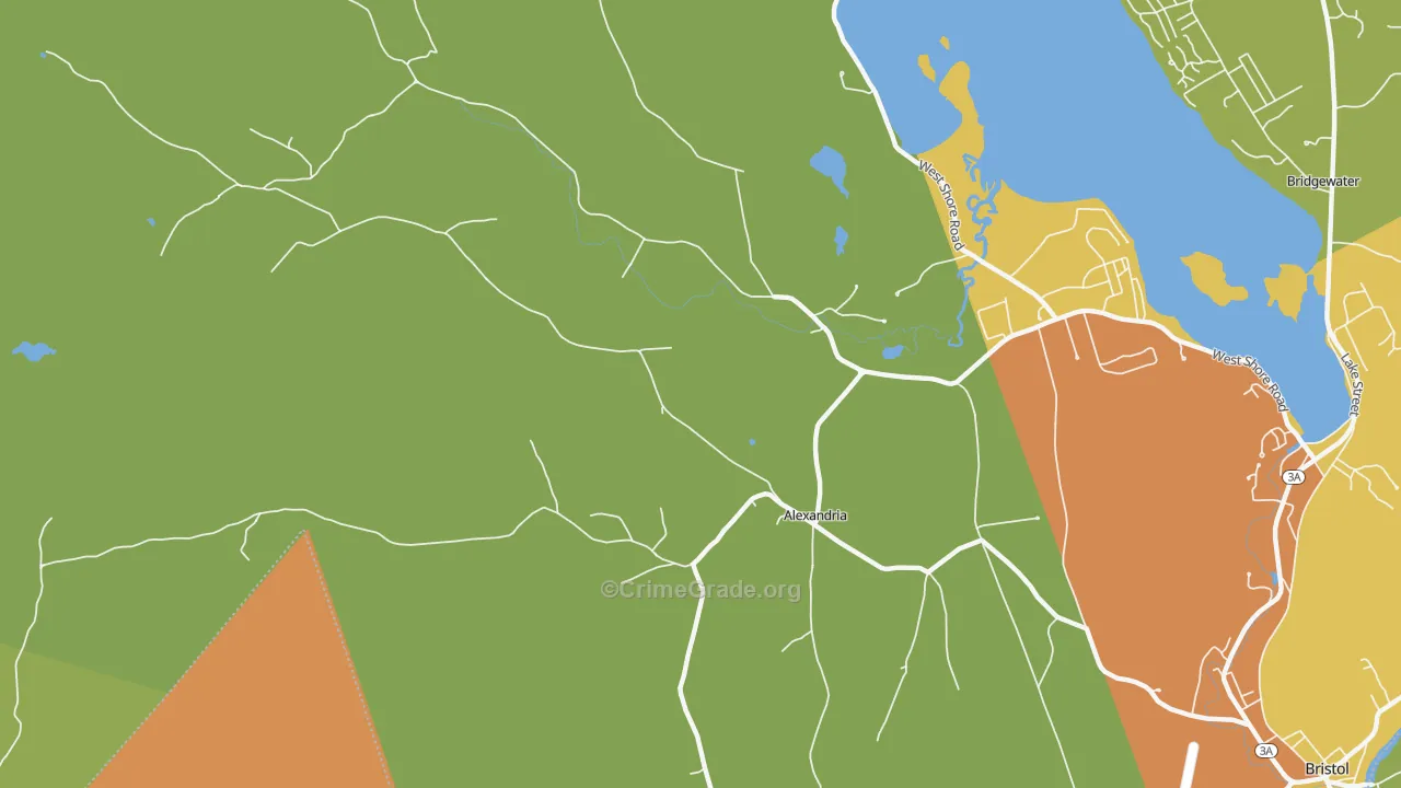Alexandria, NH Map of Theft Rates