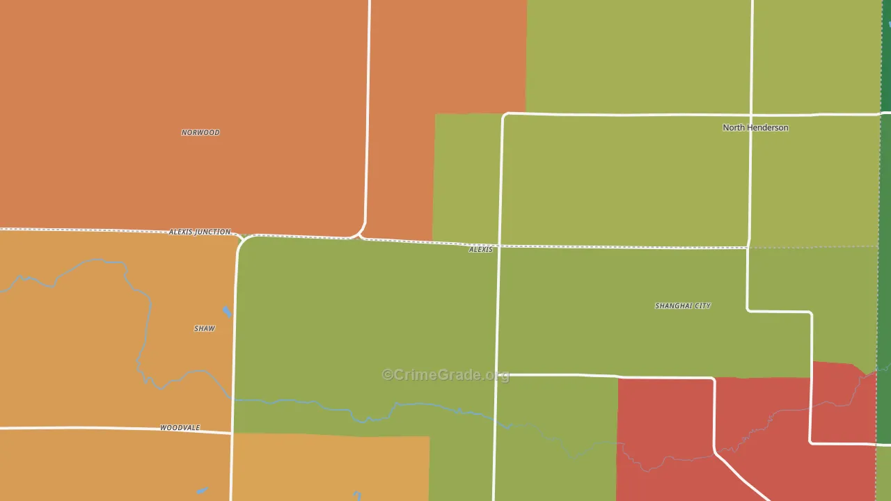 Alexis, IL Map of Theft Rates