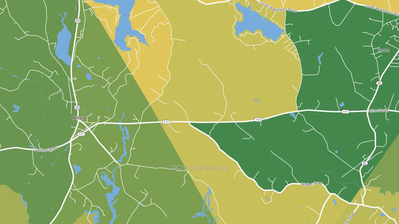 Alfred Mills, ME Map of Theft Rates