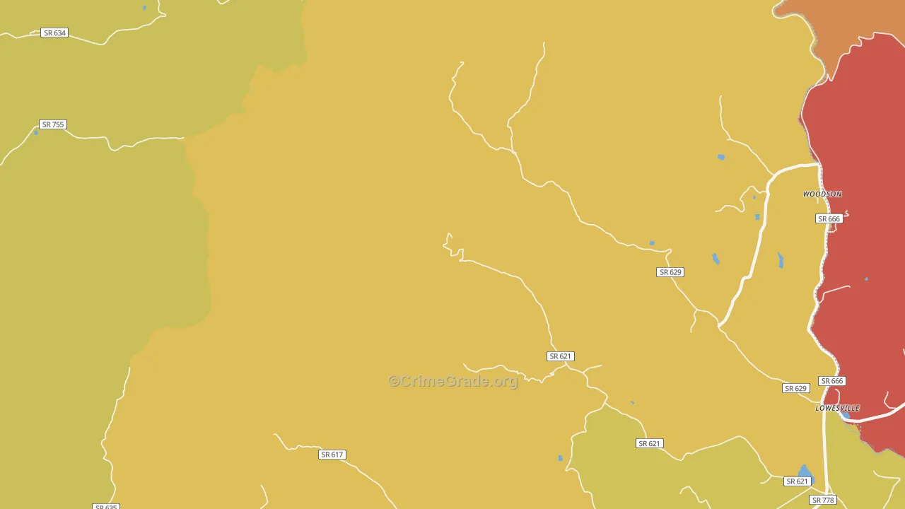Alhambra, VA Map of Theft Rates