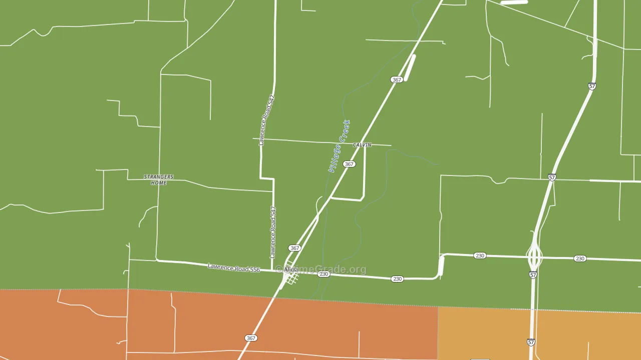 Alicia, AR Map of Theft Rates