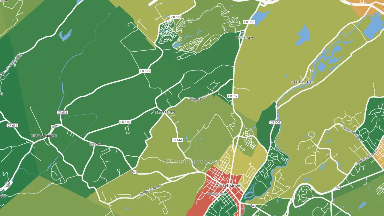 Allamuchy, NJ Map of Theft Rates