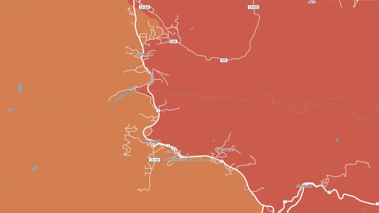 Allenspark, CO Map of Theft Rates