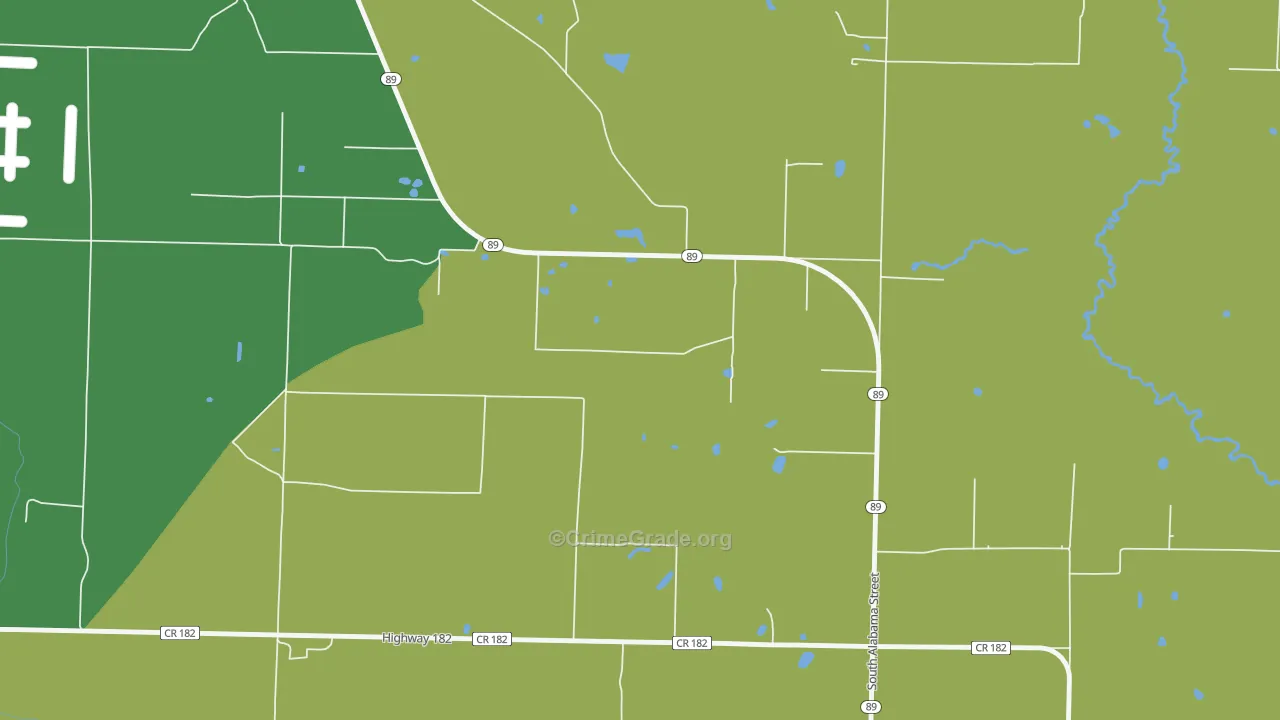 Allentown, FL Map of Theft Rates