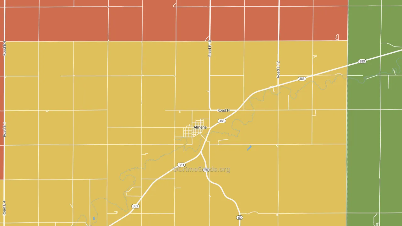 Almena, KS Map of Theft Rates