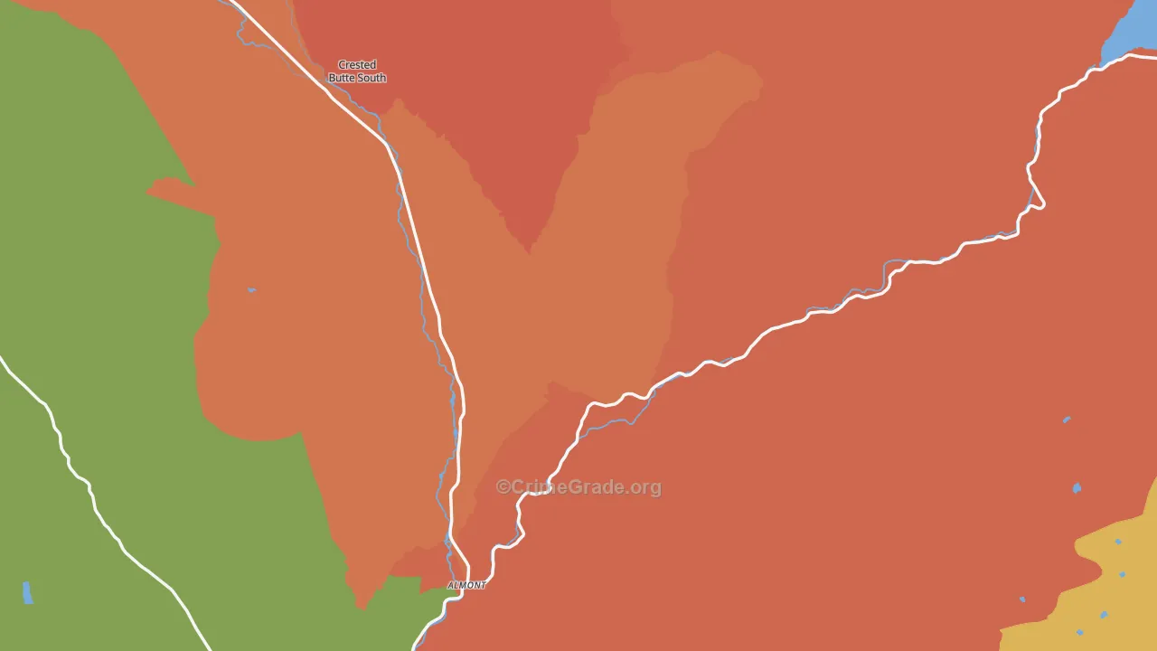 Almont, CO Map of Theft Rates