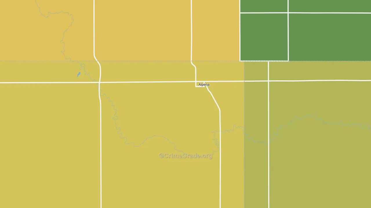 Alpena, SD Map of Theft Rates