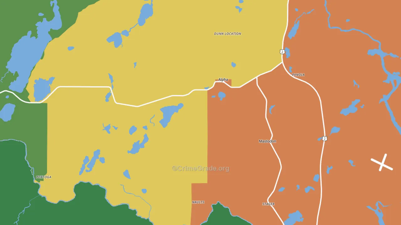 Alpha, MI Map of Theft Rates