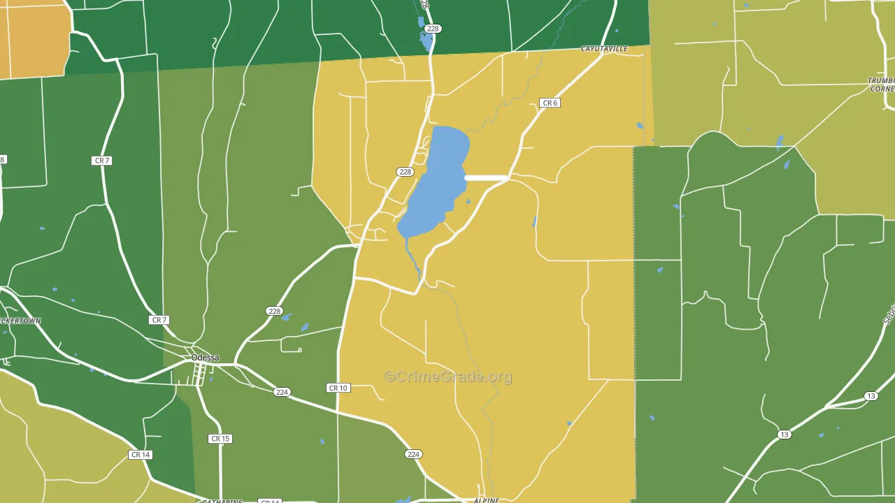 Alpine, NY Map of Theft Rates