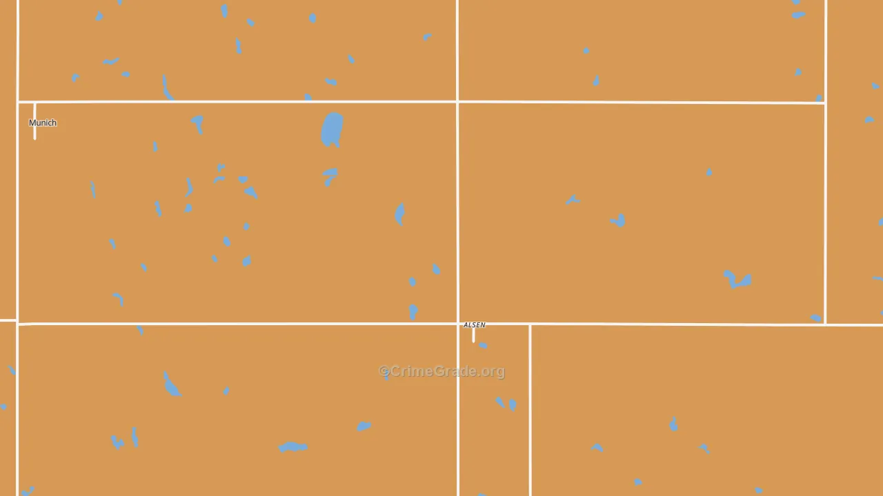 Alsen, ND Map of Theft Rates