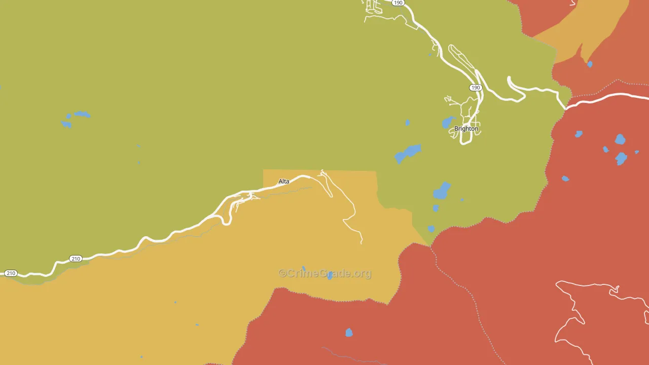 Alta, UT Map of Theft Rates