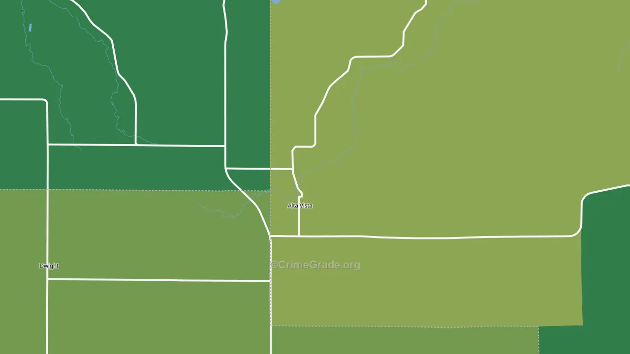 Alta Vista, KS Map of Theft Rates