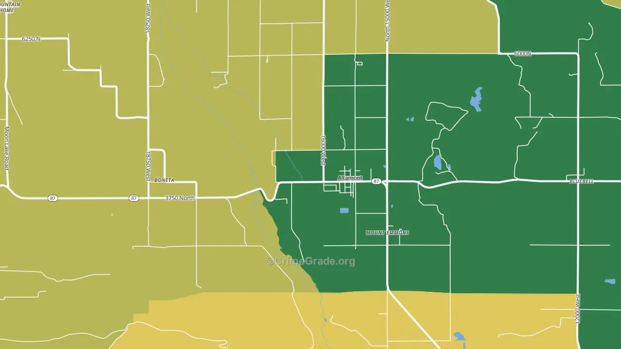 Altamont, UT Map of Theft Rates