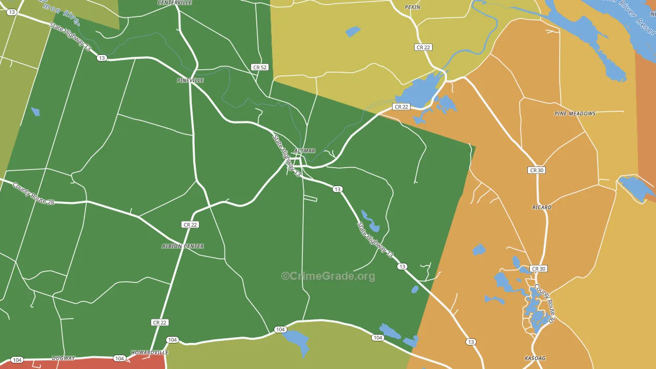 Altmar, NY Map of Theft Rates