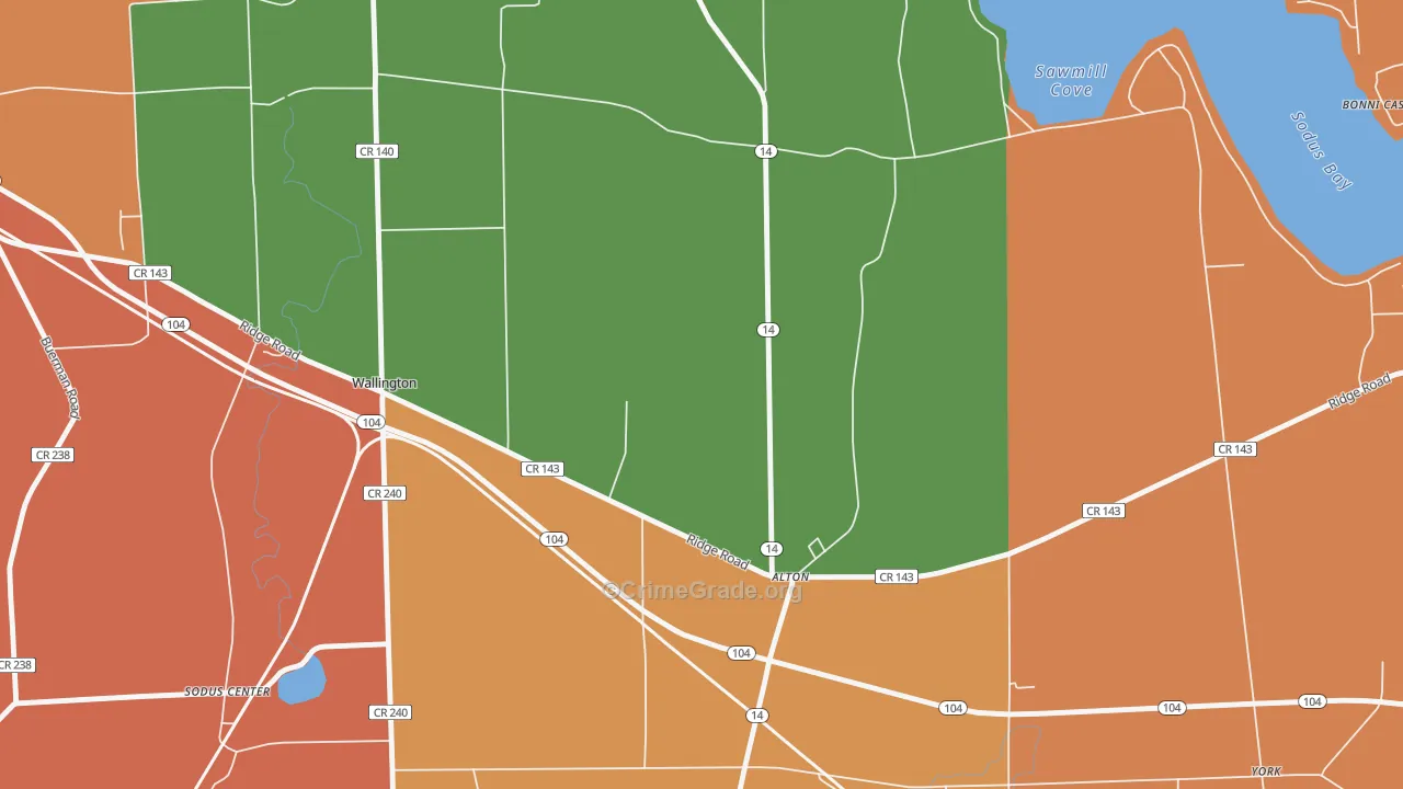 Alton, NY Map of Theft Rates