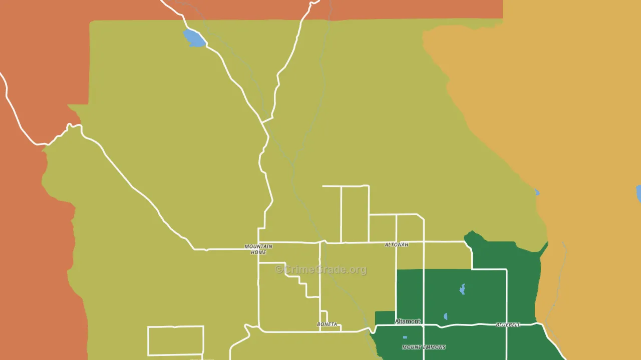 Altonah, UT Map of Theft Rates