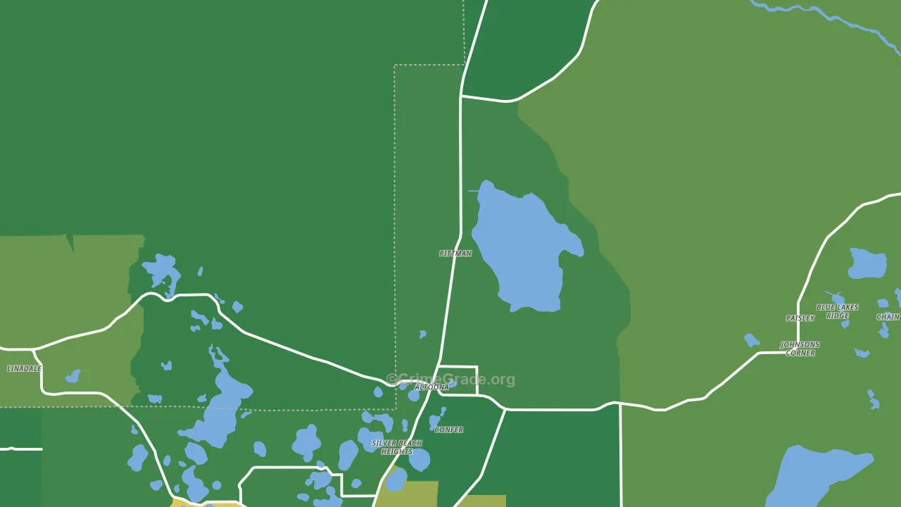 Altoona, FL Map of Theft Rates