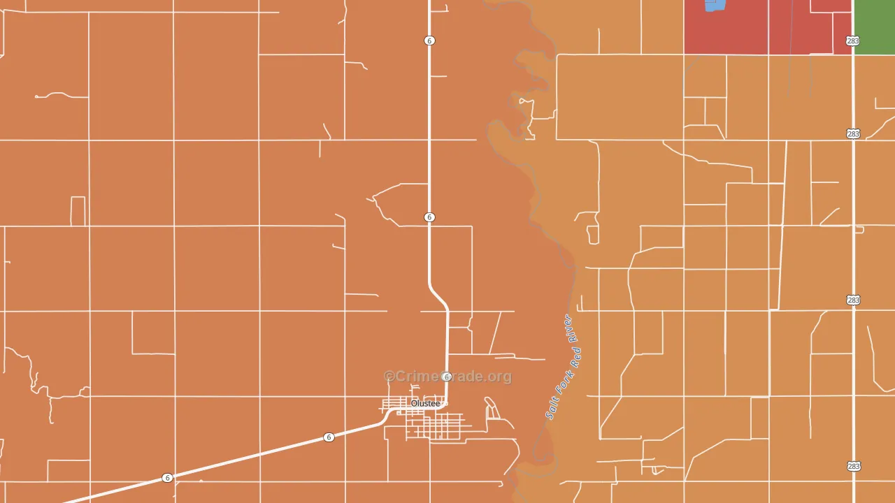 Altus Afb, OK Map of Theft Rates