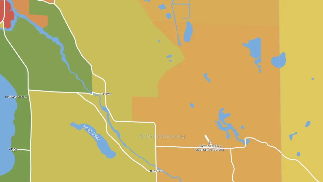Alverno, MI Map of Theft Rates