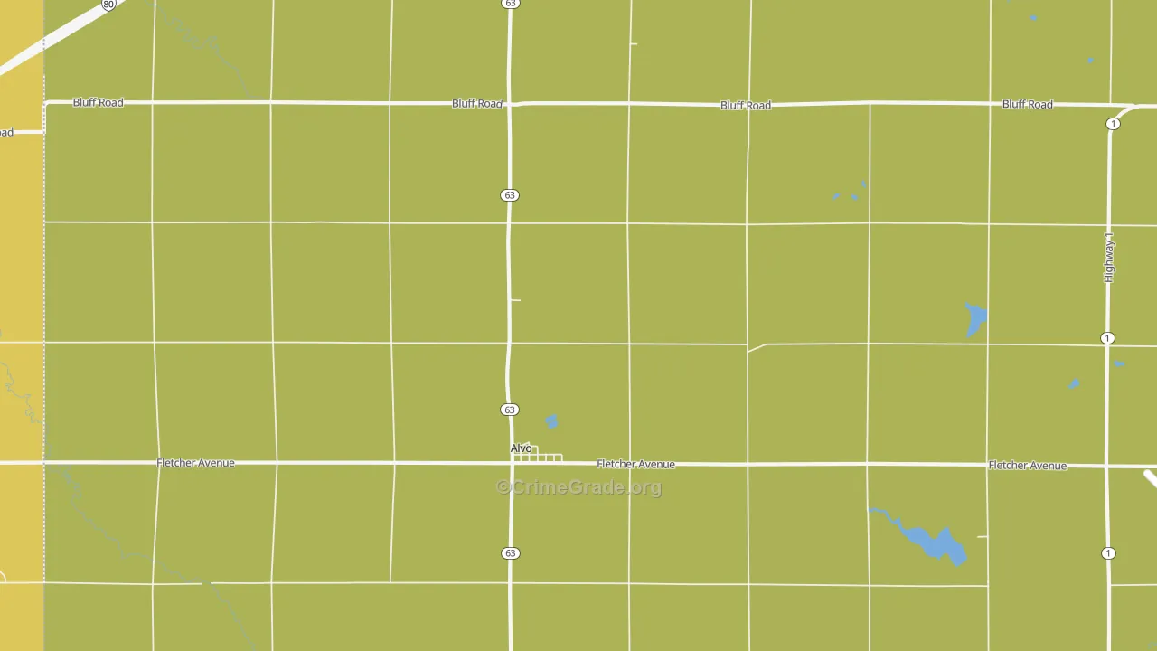 Alvo, NE Map of Theft Rates