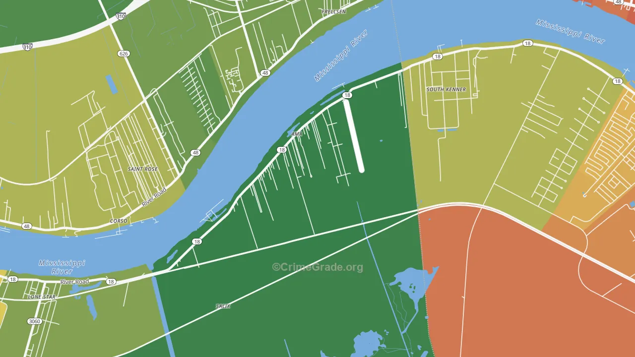 Ama, LA Map of Theft Rates