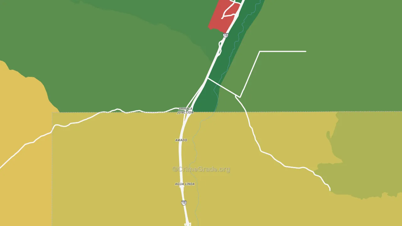 Amado, AZ Map of Theft Rates