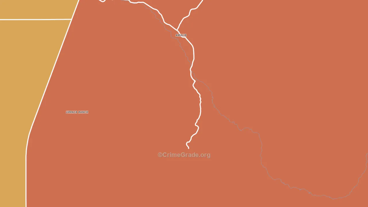 Amalia, NM Map of Theft Rates