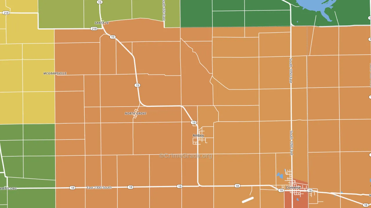 Amboy, IN Map of Theft Rates