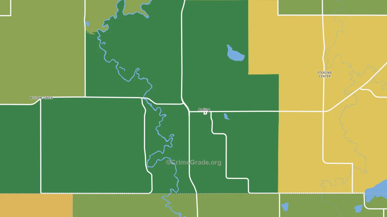 Amboy, MN Map of Theft Rates