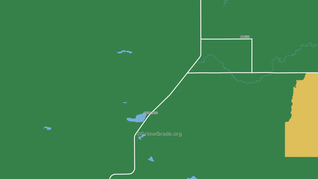 Amelia, NE Map of Theft Rates