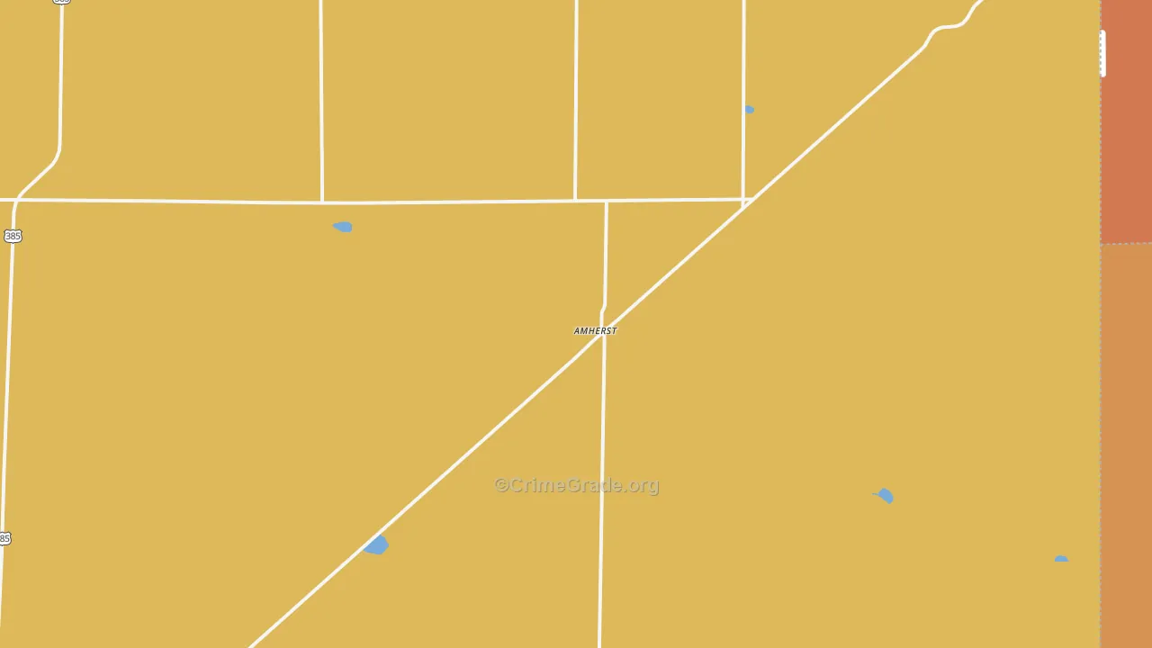 Amherst, CO Map of Theft Rates